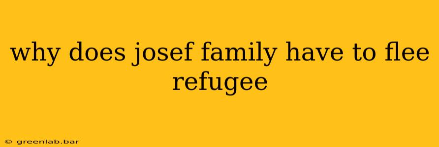 why does josef family have to flee refugee