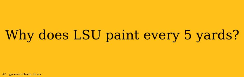 Why does LSU paint every 5 yards?