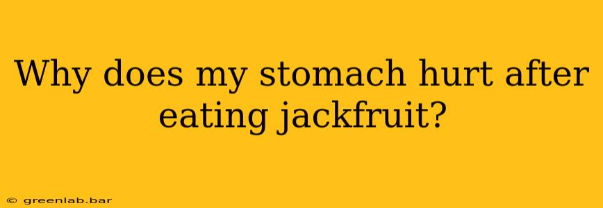 Why does my stomach hurt after eating jackfruit?