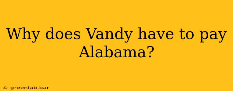 Why does Vandy have to pay Alabama?